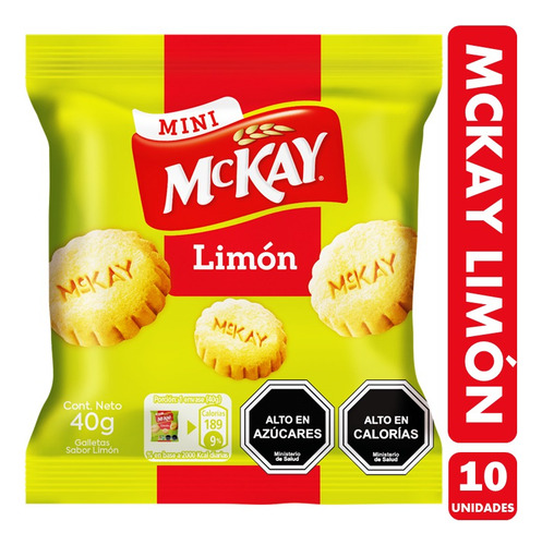 Galletas Mini Limón De Mckay, Para Colación (pack De 10 Uni)