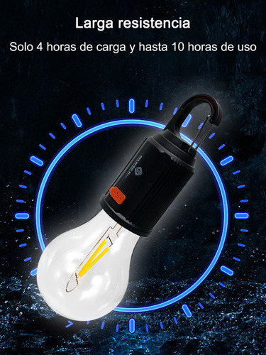 Foco Exterior Portátil Con Gancho Led Usb Recargable 6pcs