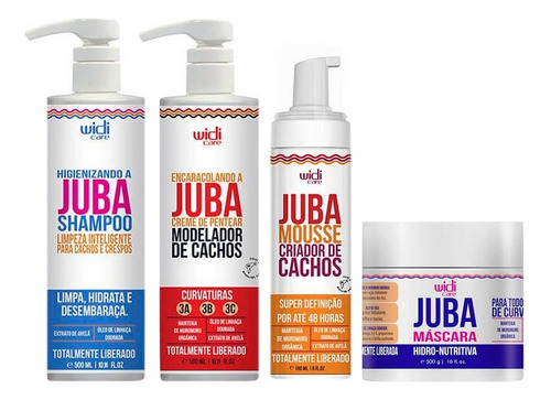 Encaracolando A Juba+ Shampoo+ Mousse+ Máscara Widi Care