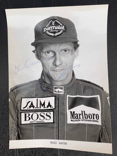 Foto Prensa Original Niki Lauda Firmada A Mano
