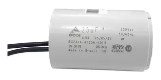 Capacitor Motor 25uf 250vac 50/60 Hz 127v Para Tanquinho.