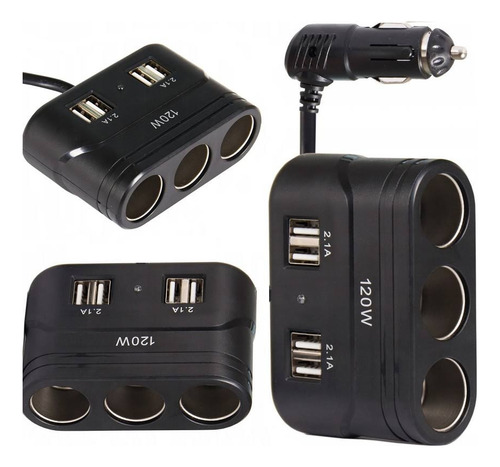 Splitter Multienchufe Con 3 Tomas De Corriente