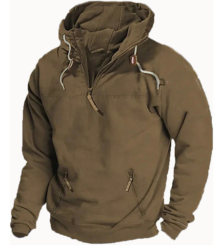 Hombre Con Capucha Color Sólido Deporte Casual Loose Hoodies