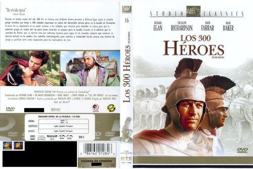 Película Dvd Los 300 Héroes Richard Egan Nuevo Original 