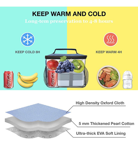 Bolsa Aislante Para Alimentos Para Hombres Y Mujeres, Bolsa