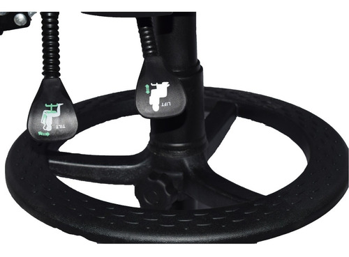 Imagen 4 de 5 de Silla Oficina Para Cajero Con Espaldar Reclinabre Negra