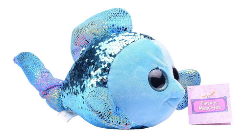 Peluche Pez Con Lentejuelas Multicolor 20cm Tiernas Mascotas