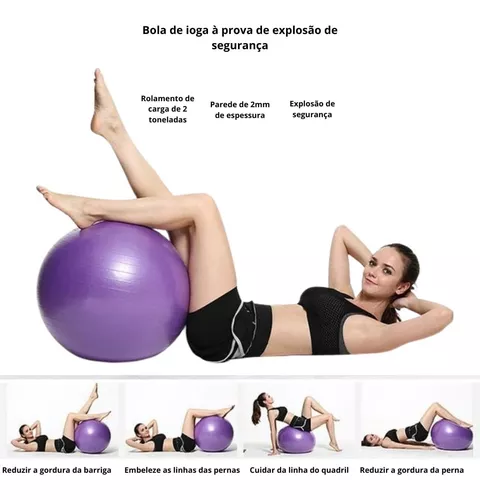 Bola De Pilates Suica Grande Yoga Gestante Academia 65cm