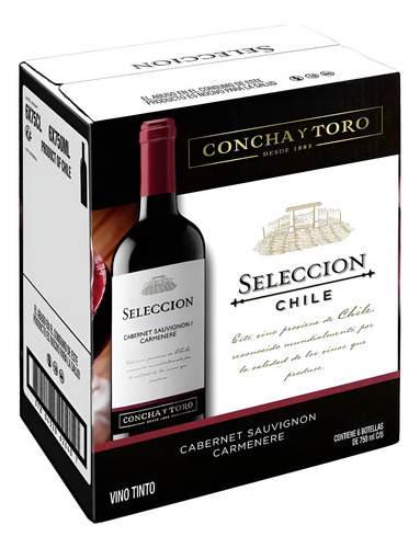 Pack De 6 Vino Tinto Concha Y Toro Seleccion Cabernet 750ml