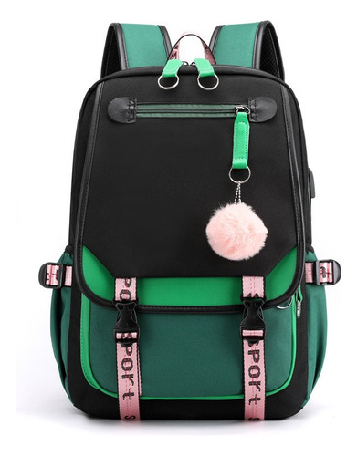 Mochila Coreana Kawaii Para Jóvenes Xiux Con Interfaz Usb