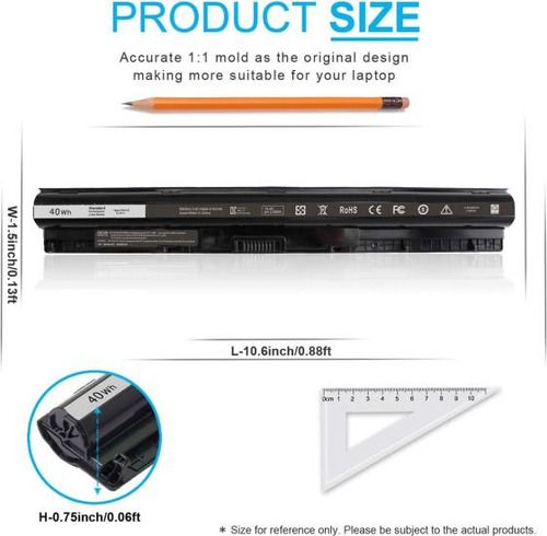 Batería 40wh M5y1k 14,8 V Para Dell Inspiron Serie P51f Negro