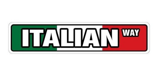 Bandera De Bandera Italiana Placa De Calle Italia Italiano B