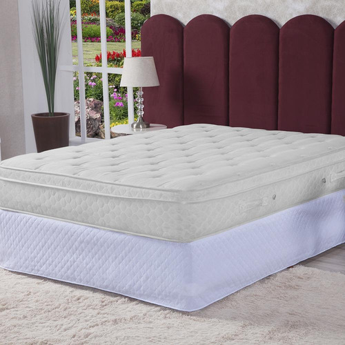 Saia Box Quebec Cama Solteiro Matelada 1 Peça Branco