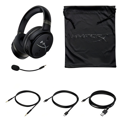 Fone de ouvido Hyperx Cloud Orbit S 7.1 3d Pc Ps4 Xbox Switch Cor Preto
