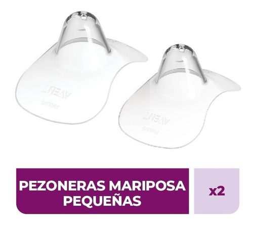 Imagen 2 de 7 de Pezonera Mariposa Avent Scf156-00 Silicona Small X 2 Unid
