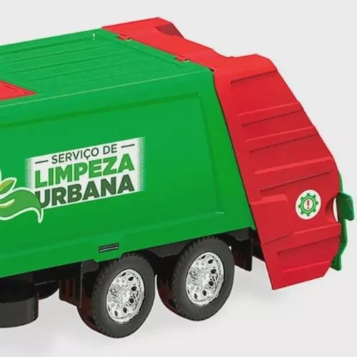 Mini Caminhão Coletor De Lixo Compactador Brinquedo Iveco