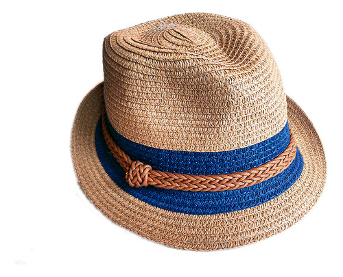 Sombrero Primaveral Caqui/azul Oscuro Para Mujer Con Estilo 