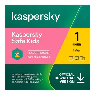 Antivirus Digital Kaspersky Safe Kids, Protección Premium