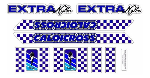 Adesivo Bicicleta Antiga Caloicross Extra Nylon 1984 Azul