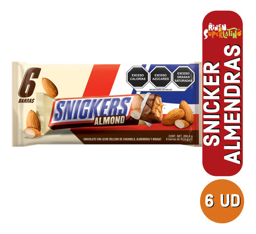 Six Pack Chocolate Snicker Almendras