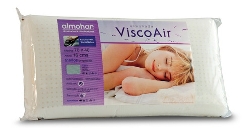 Visco Air Almohada Inteligente Viscoelástica 65x35x14 Funda