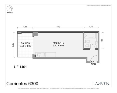 Venta Departamento Monoambiente - Chacarita