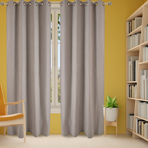 Cortinas 100% Blackout Largas 140x230cm Tres Capas Hogar Arena