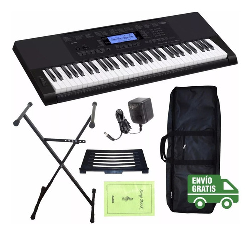 Combo Teclado Organo Casio Ctk 5200 Funda + Soporte + Fuente