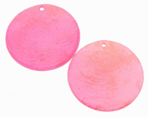 Pingente Lâmina Madrepérola Rosa Claro 40 Mm (10 Pares)mp-91