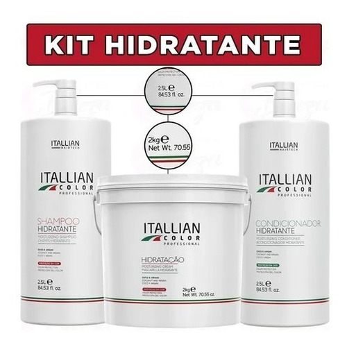 Kit Shampoo E Condicionador Itallian Color 2500g Hidratação