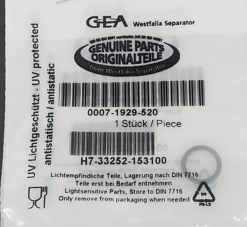 Lot Of 3 New Gea Westfalia 0007-1929-520 O-rings 000 Ccs