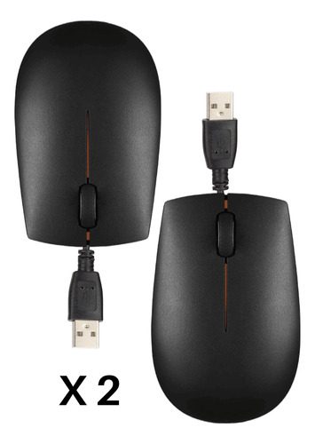 Mouse Óptico Ratón Pc Laptop Usb Con Cable Alámbrico Pack