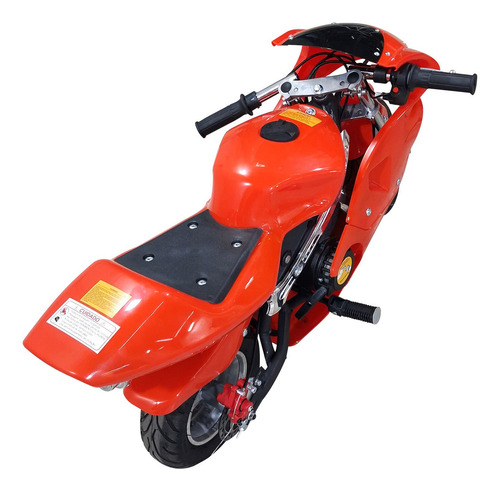Mini Moto A Gasolina 49cc 2 Tempos Freio A Disco Cor Vermelha