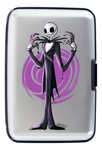 Billetera Jack Skellington Tarjetero Aluminio Porta Doc Art