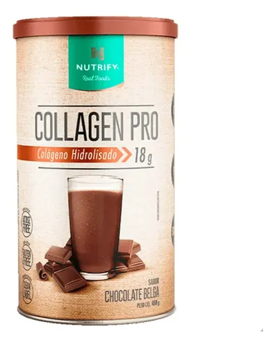 Collagen Pro Hidrolisado Body Balance 450g Nutrify Sabor Chocolate Belga