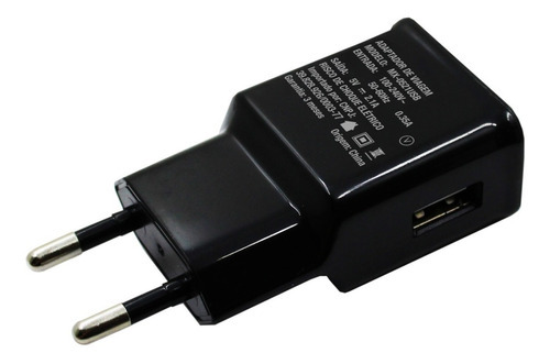 Carregador Tomada Plug Adaptador Fonte Usb 5v 2.1a Bivolt Cor Preto