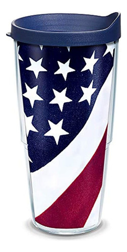 Tervis American Flag Colossal Vaso Con Tapa, Transparente