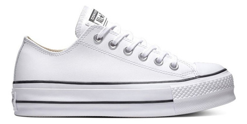 Zapatillas Converse Ct As Platform Leather Ox White Mujer