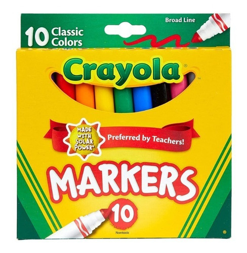 Marcadores Crayola Colores Clásicos X 10 Original