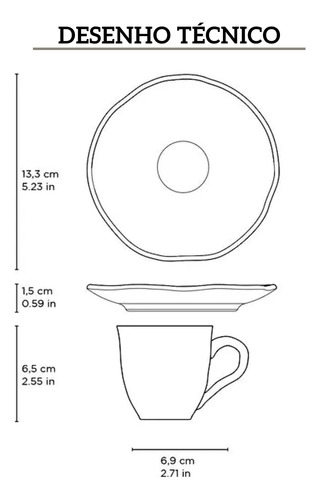 Xícara De Café Com Pires Bio Pistache 100ml Porto Brasil