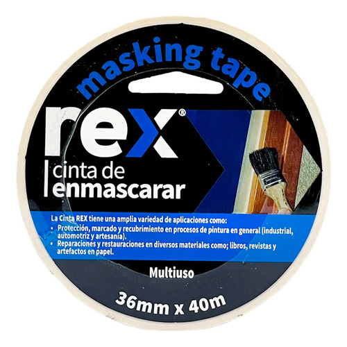 Cinta De Enmascarar Rex 36mm X 40m 