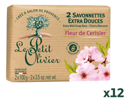 Jabones Sólidos Le Petit Olivier 2x100g - Caja De 12