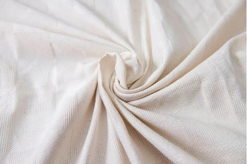 Imagen 3 de 6 de Cortinas Rustica Damero Crudo 210 X 150 Cm 2 Paños