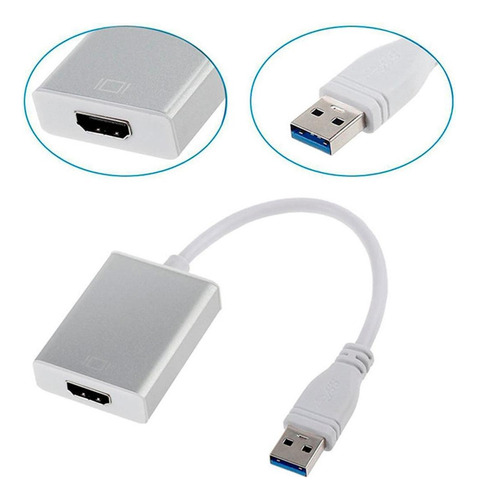 Cabo Adaptador Conversor Usb Hdmi 1080p Placa Multi Telas