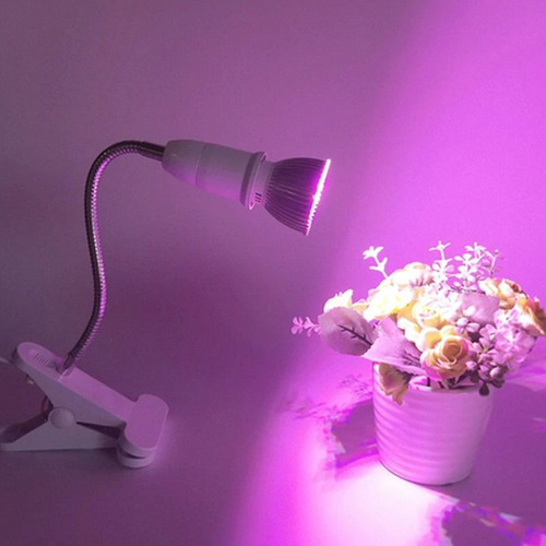 Imagen 3 de 7 de Ampolleta Grow Led Cultivo Aluminio 28 Led + Soporte E27