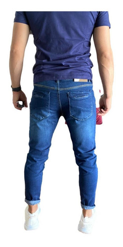 Imagen 7 de 7 de Jeans Super Slim Fit Ankle Fit Azul Oscuro
