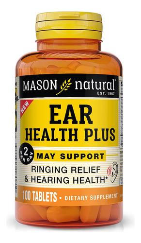 Mason Natural Ear Health Plus Com Vitaminas B, Suprimento Pa