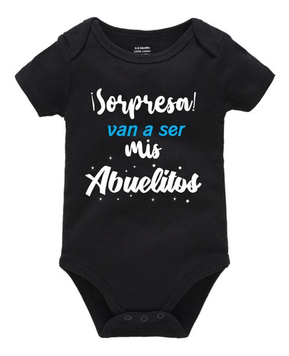 Body Negro Para Bebe Mameluco Abuelos Personalizado 