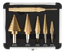 Comprar Set 6 Brocas Cónicas Hss Acero Rápido Titanio Metal Escalon