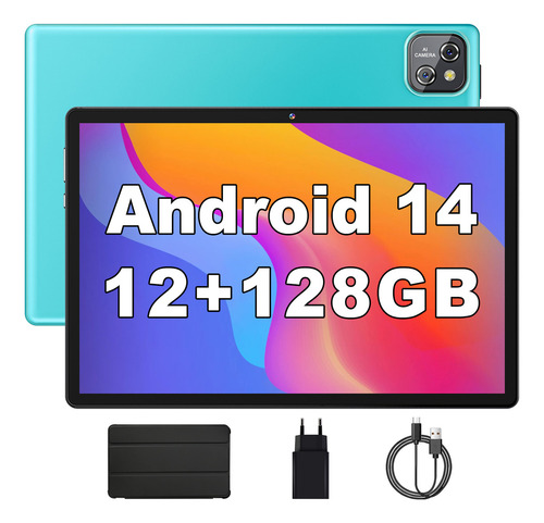Tablet Acrensly Android 14 12+128gb Rom 6000mah 10.1'' Octa-core Pad Azul Tablet Pab Android 14 10.1 12+128gb Ram Wifi 5g Pad Tablet Android14 10.1, Tablet 2 Em 1 De 10,1 Polegadas, Azul Tablet